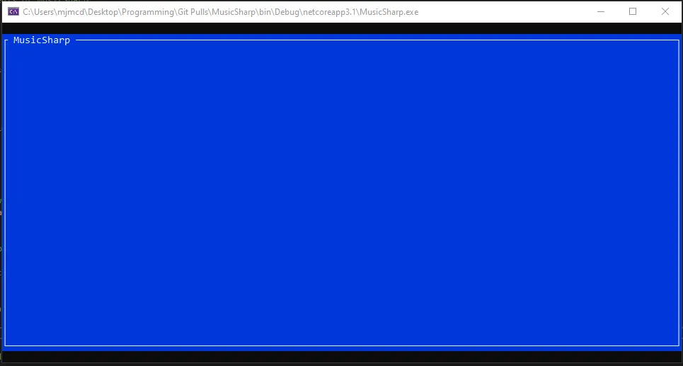 MusicSharp first build screenshot