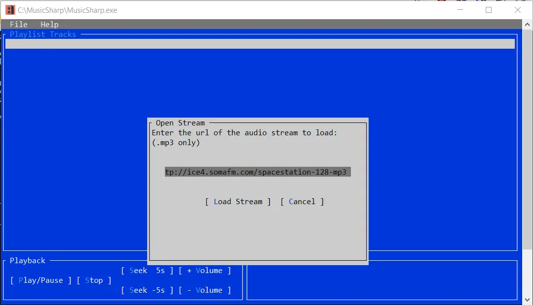 MusicSharp build with audio streaming support